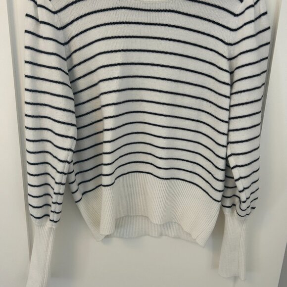 French Connection puff sleeve striped sweater size M - Picture 5 of 11